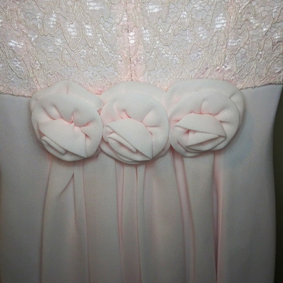 Vintage Girl's Lanz of Salzburg Pale Pink Lace & Chiffon Special Occasion Dress - Picture 6 of 15